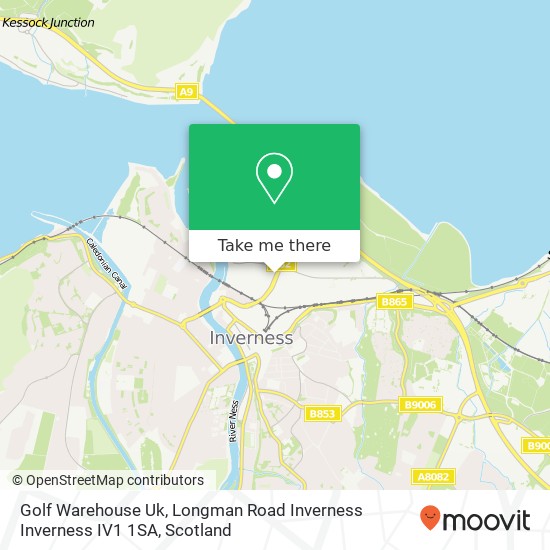 Golf Warehouse Uk, Longman Road Inverness Inverness IV1 1SA map