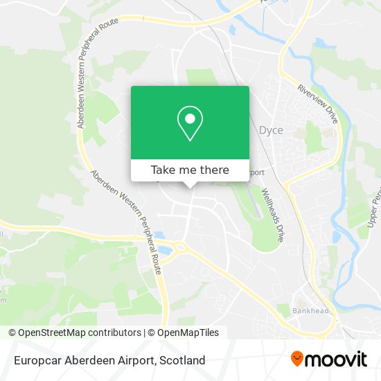 Europcar Aberdeen Airport map