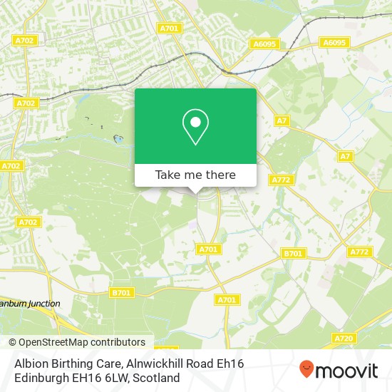 Albion Birthing Care, Alnwickhill Road Eh16 Edinburgh EH16 6LW map