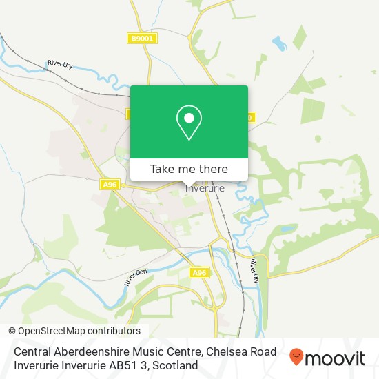 Central Aberdeenshire Music Centre, Chelsea Road Inverurie Inverurie AB51 3 map