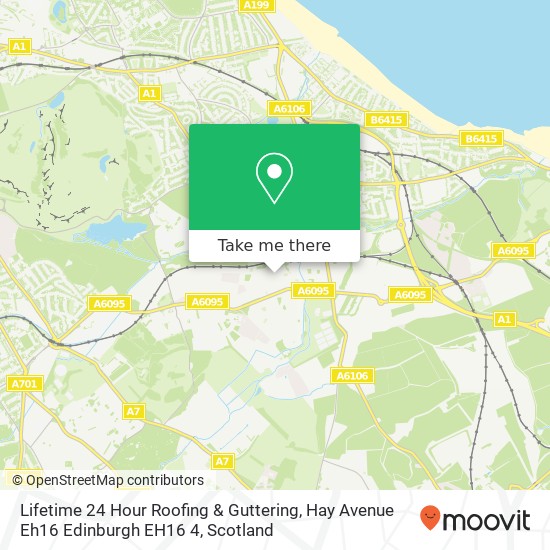 Lifetime 24 Hour Roofing & Guttering, Hay Avenue Eh16 Edinburgh EH16 4 map