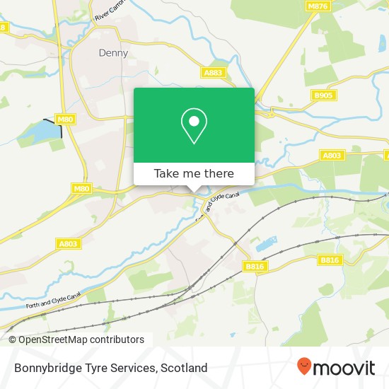 Bonnybridge Tyre Services map