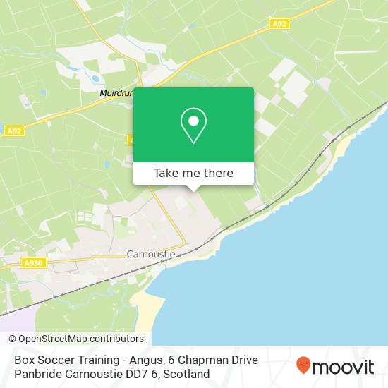 Box Soccer Training - Angus, 6 Chapman Drive Panbride Carnoustie DD7 6 map