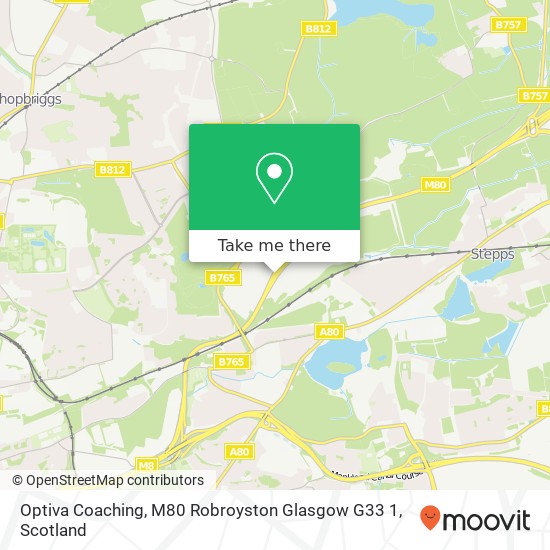 Optiva Coaching, M80 Robroyston Glasgow G33 1 map