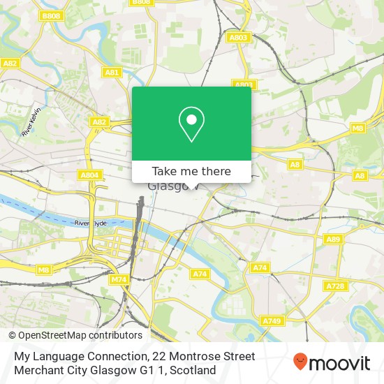 My Language Connection, 22 Montrose Street Merchant City Glasgow G1 1 map