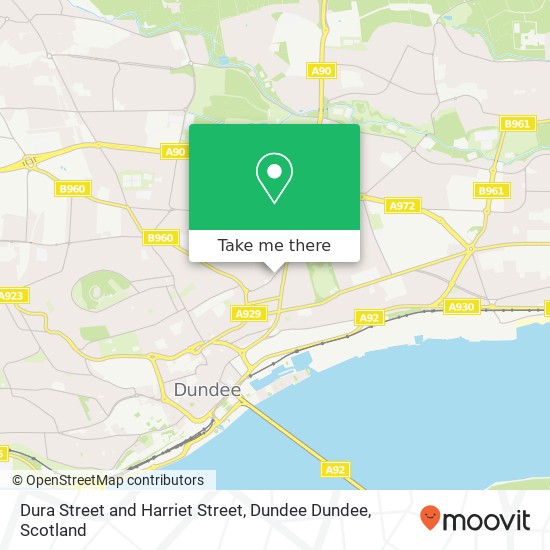 Dura Street and Harriet Street, Dundee Dundee map