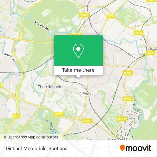 Distinct Memorials map