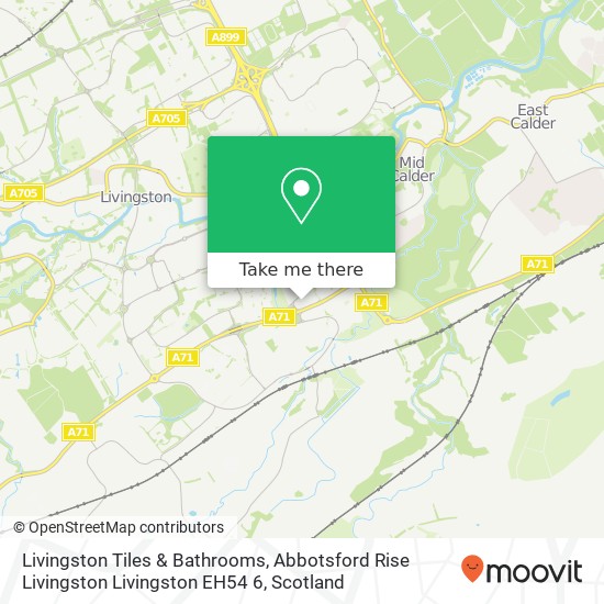 Livingston Tiles & Bathrooms, Abbotsford Rise Livingston Livingston EH54 6 map