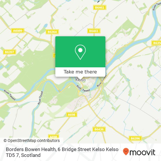 Borders Bowen Health, 6 Bridge Street Kelso Kelso TD5 7 map