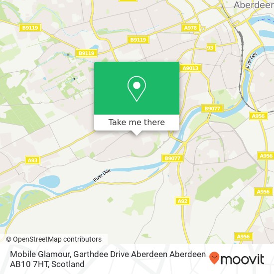 Mobile Glamour, Garthdee Drive Aberdeen Aberdeen AB10 7HT map