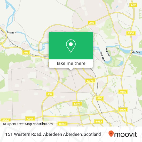 151 Western Road, Aberdeen Aberdeen map