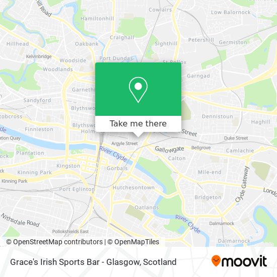 Grace's Irish Sports Bar - Glasgow map