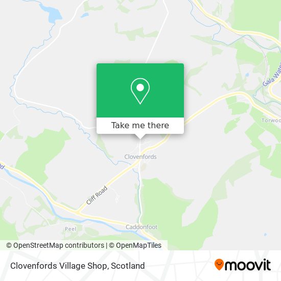 Clovenfords Village Shop map