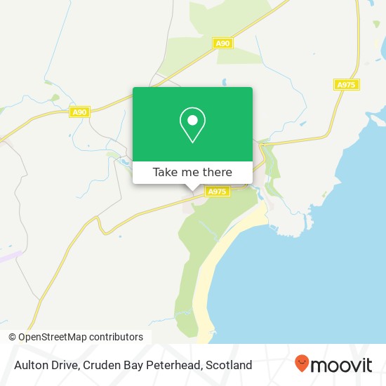 Aulton Drive, Cruden Bay Peterhead map