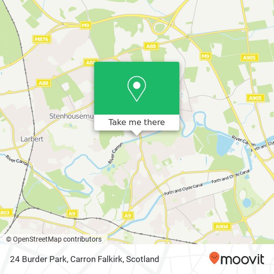 24 Burder Park, Carron Falkirk map