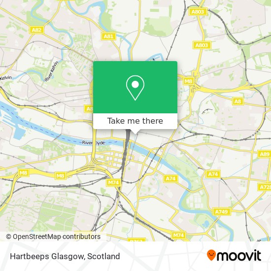 Hartbeeps Glasgow map