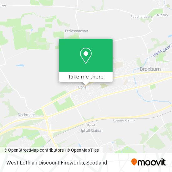 West Lothian Discount Fireworks map
