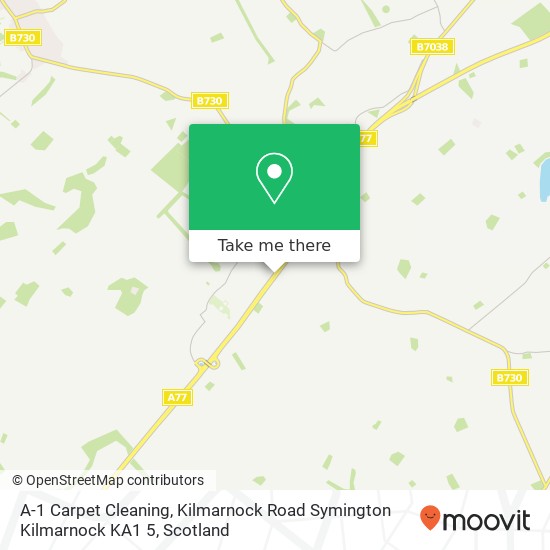 A-1 Carpet Cleaning, Kilmarnock Road Symington Kilmarnock KA1 5 map