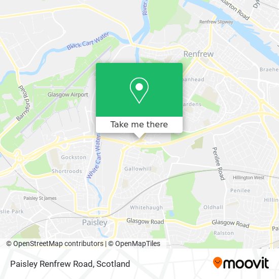 Paisley Renfrew Road map