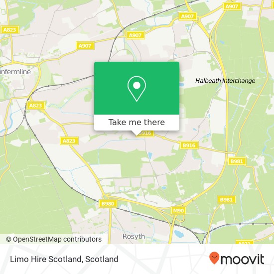 Limo Hire Scotland map