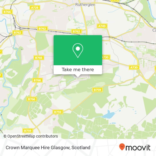 Crown Marquee Hire Glasgow map