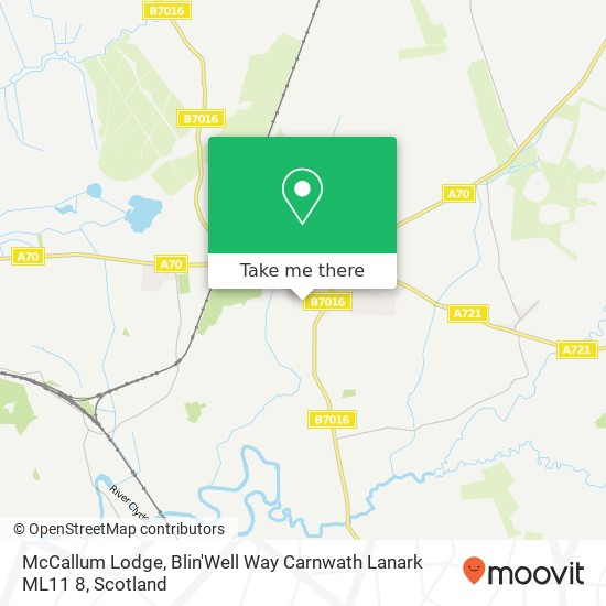 McCallum Lodge, Blin'Well Way Carnwath Lanark ML11 8 map