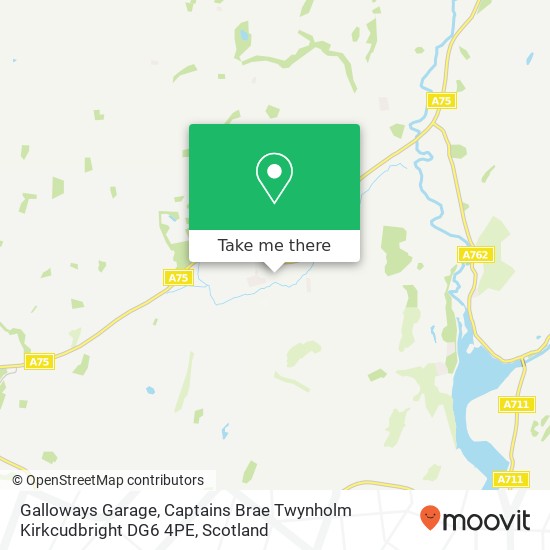 Galloways Garage, Captains Brae Twynholm Kirkcudbright DG6 4PE map