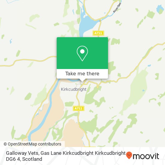 Galloway Vets, Gas Lane Kirkcudbright Kirkcudbright DG6 4 map