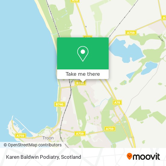 Karen Baldwin Podiatry map