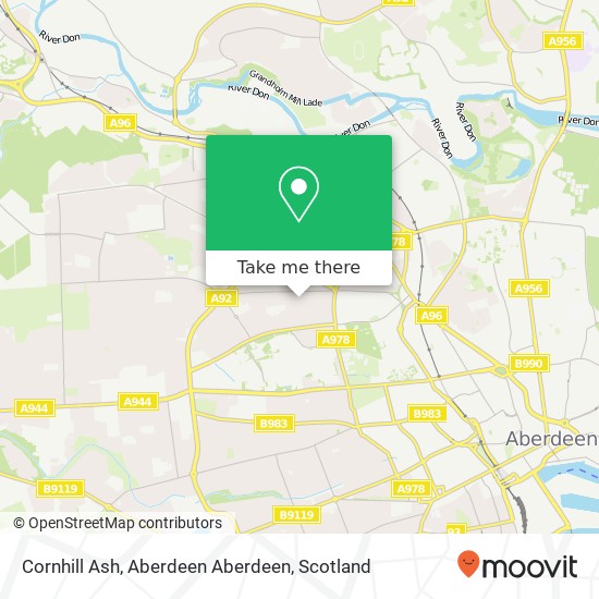 Cornhill Ash, Aberdeen Aberdeen map