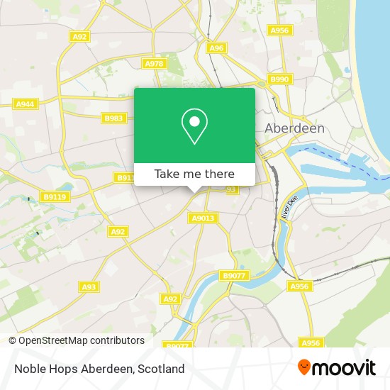 Noble Hops Aberdeen map