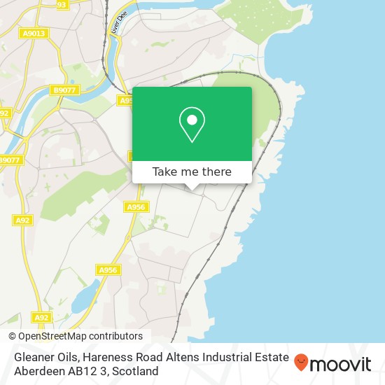 Gleaner Oils, Hareness Road Altens Industrial Estate Aberdeen AB12 3 map