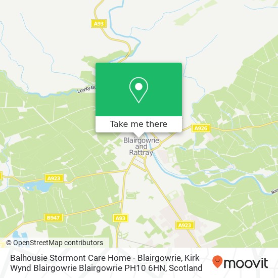 Balhousie Stormont Care Home - Blairgowrie, Kirk Wynd Blairgowrie Blairgowrie PH10 6HN map