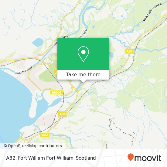 A82, Fort William Fort William map