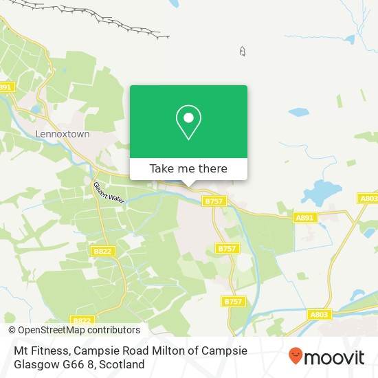Mt Fitness, Campsie Road Milton of Campsie Glasgow G66 8 map