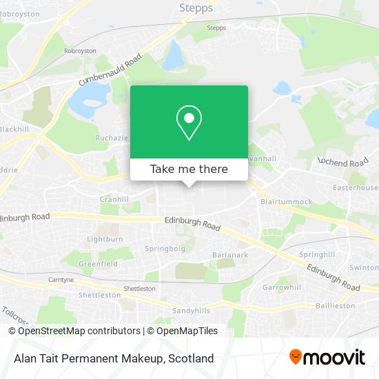 Alan Tait Permanent Makeup map