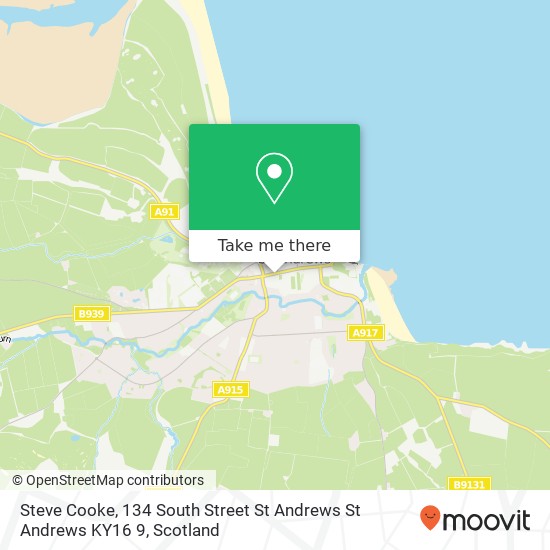 Steve Cooke, 134 South Street St Andrews St Andrews KY16 9 map