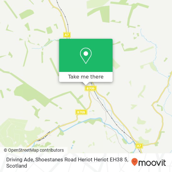 Driving Ade, Shoestanes Road Heriot Heriot EH38 5 map