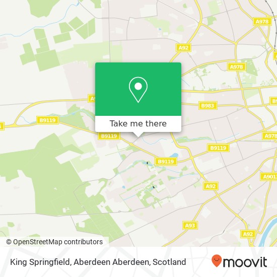King Springfield, Aberdeen Aberdeen map