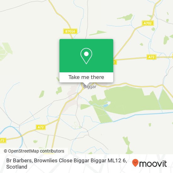 Br Barbers, Brownlies Close Biggar Biggar ML12 6 map
