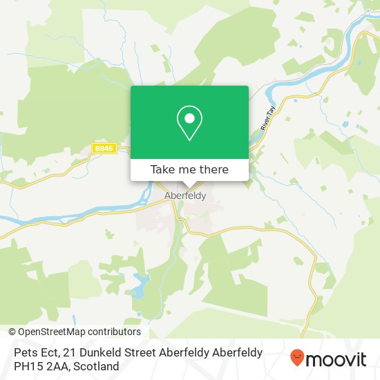 Pets Ect, 21 Dunkeld Street Aberfeldy Aberfeldy PH15 2AA map