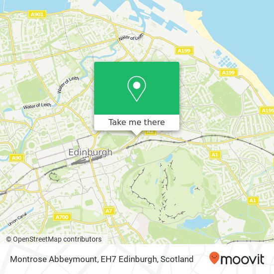 Montrose Abbeymount, EH7 Edinburgh map