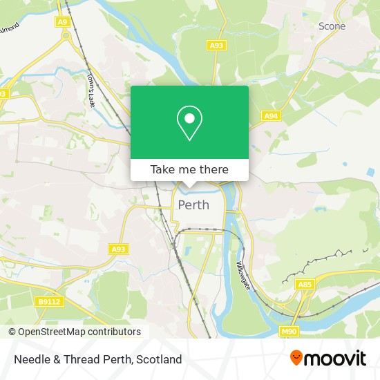 Needle & Thread Perth map