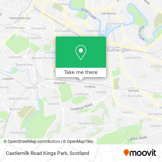 Castlemilk Road Kings Park map