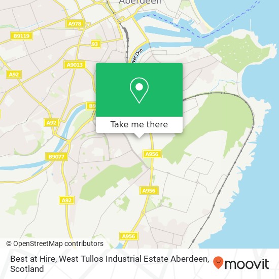 Best at Hire, West Tullos Industrial Estate Aberdeen map