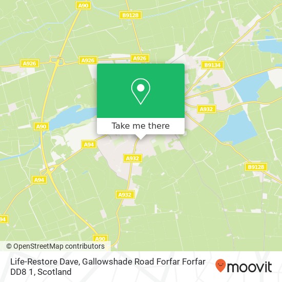 Life-Restore Dave, Gallowshade Road Forfar Forfar DD8 1 map