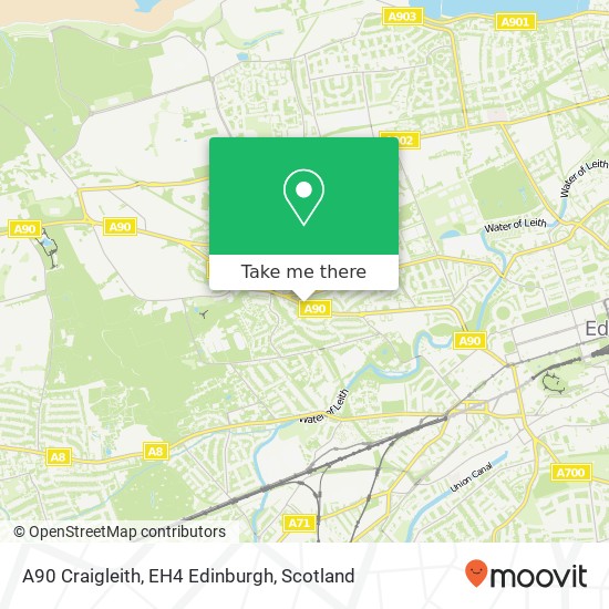 A90 Craigleith, EH4 Edinburgh map