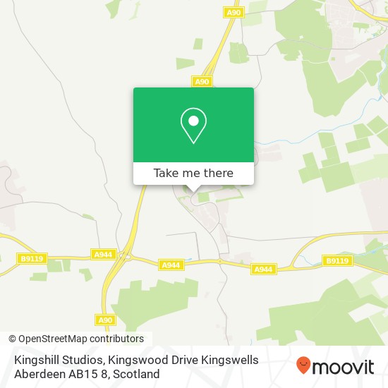 Kingshill Studios, Kingswood Drive Kingswells Aberdeen AB15 8 map