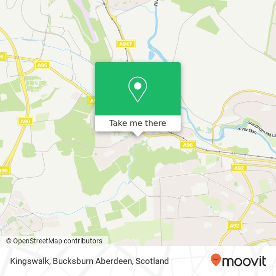 Kingswalk, Bucksburn Aberdeen map