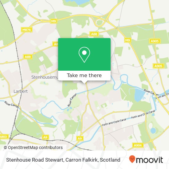 Stenhouse Road Stewart, Carron Falkirk map
